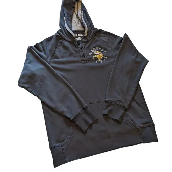 MN Vikings Hoodie Sweatshirt Mens Large Long Sleeve Pullover Kangaroo Pocket NFL - Picture 2 of 10